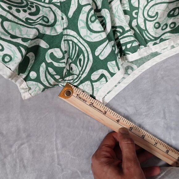 Vintage 70s Jockey Sport Short Mens Size L 2.5" Tropical Hawaiian Beach Green - Picture 9 of 10